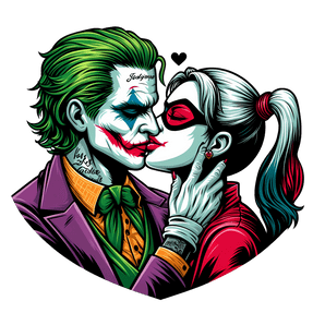 Joker and Harley Quinn Kiss Me Design | Iris DTF