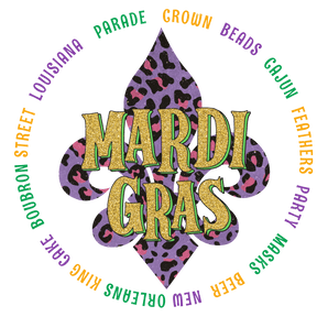 Cajun Feathers - Party Masks Mardi Gras Design | Iris DTF