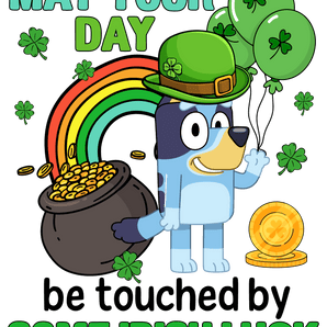 One Lucky Kid Bluey Patrick's Day Design | Iris DTF
