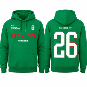 FIFA World Cup 2026 Mexico Hoodie – Official "We Are 26" El Tri Pullover