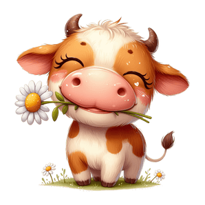 Cow and Daisy Valentine's Day Design | Iris DTF
