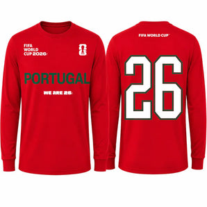 FIFA World Cup 2026 Portugal Long Sleeve Shirt – Official "We Are 26" Seleção Tee