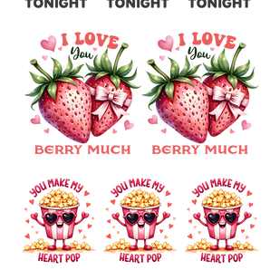 Playful Love: Valentine’s Day DTF Gang Sheet 22"x60" Premade DTF Gang Sheet