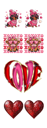 Paws & Hearts: Valentine’s Day DTF Gang Sheet 22"x60" Premade DTF Gang Sheet