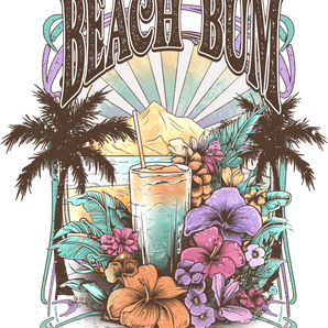Beach Bum Design DTF-Ready to Press (V1) | Iris DTF