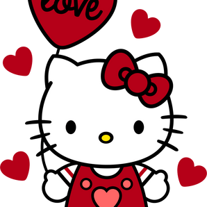 Hello Kitty Love Design - DTF Ready To Press