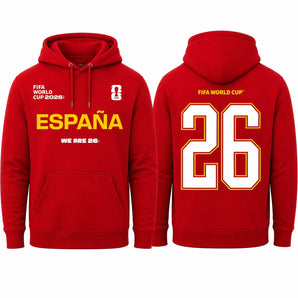 FIFA World Cup 2026 Spain Hoodie – Official "We Are 26" La Roja Pullover