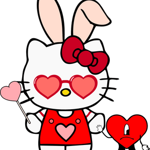 Hello Kitty and Bad Bunny Love Design | Iris DTF