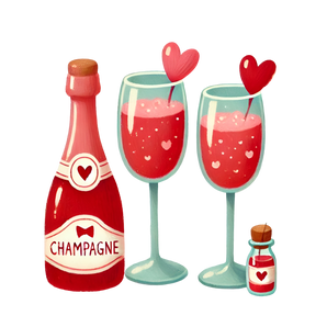 Valentine's Day Champagne Couple Design | Iris DTF