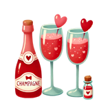 Valentine's Day Champagne Couple Design | Iris DTF