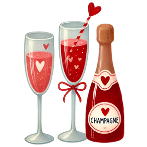 Valentine's Day Champagne Design | Iris DTF
