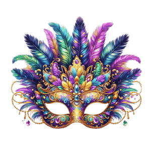 Fat Tuesday Mardi Gras Carnival Party Mask | Iris DTF