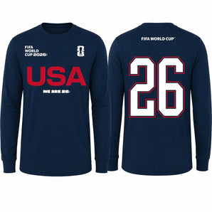 FIFA World Cup 2026 USA Long Sleeve Shirt – Official "We Are 26" Team USA Tee
